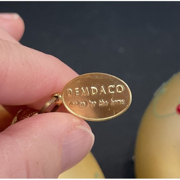 Demdaco Ornament Glitter Rhinestone Mistletoe Ball Christmas Decoration Set Of 2 - Picture 4 of 5